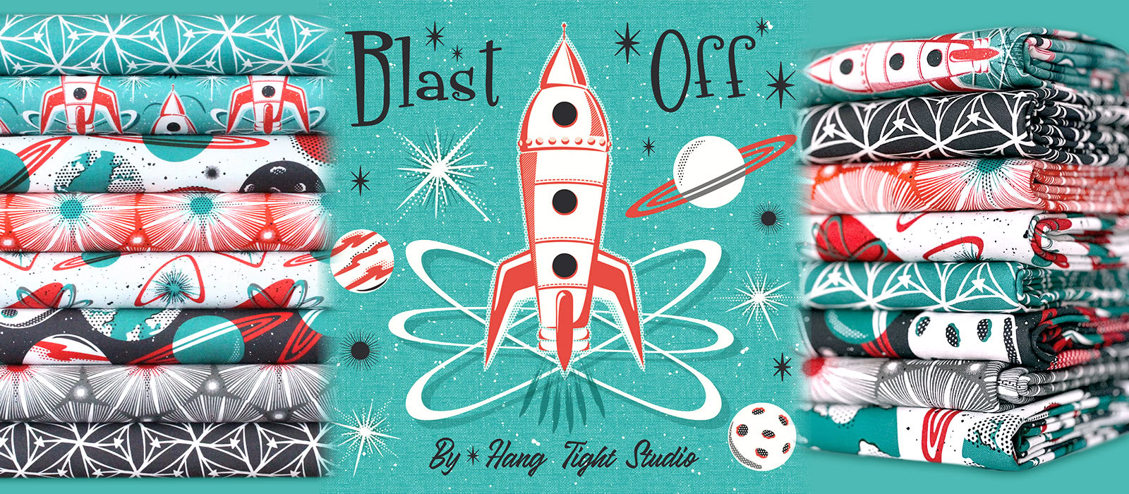 Cloud9 Fabrics Blast Off Collection by Hang Tight Studio 