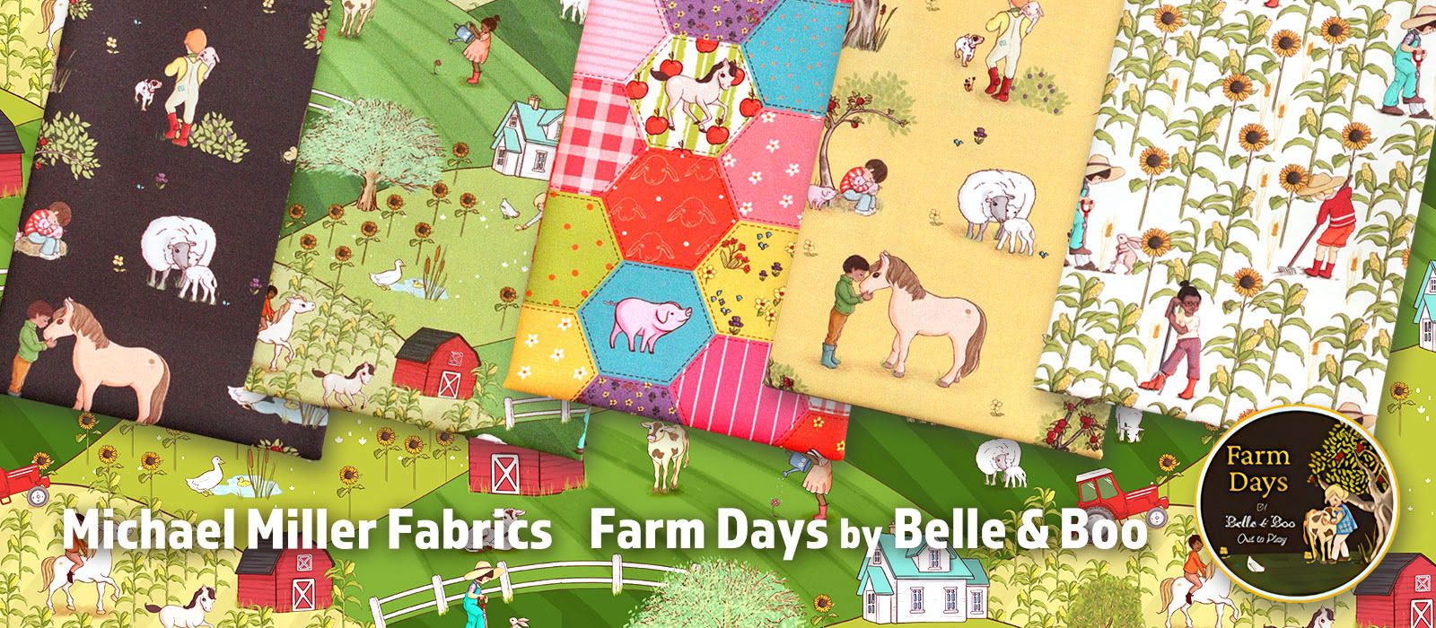 Michael Miller Fabrics Farm Days Collection by Belle & Boo