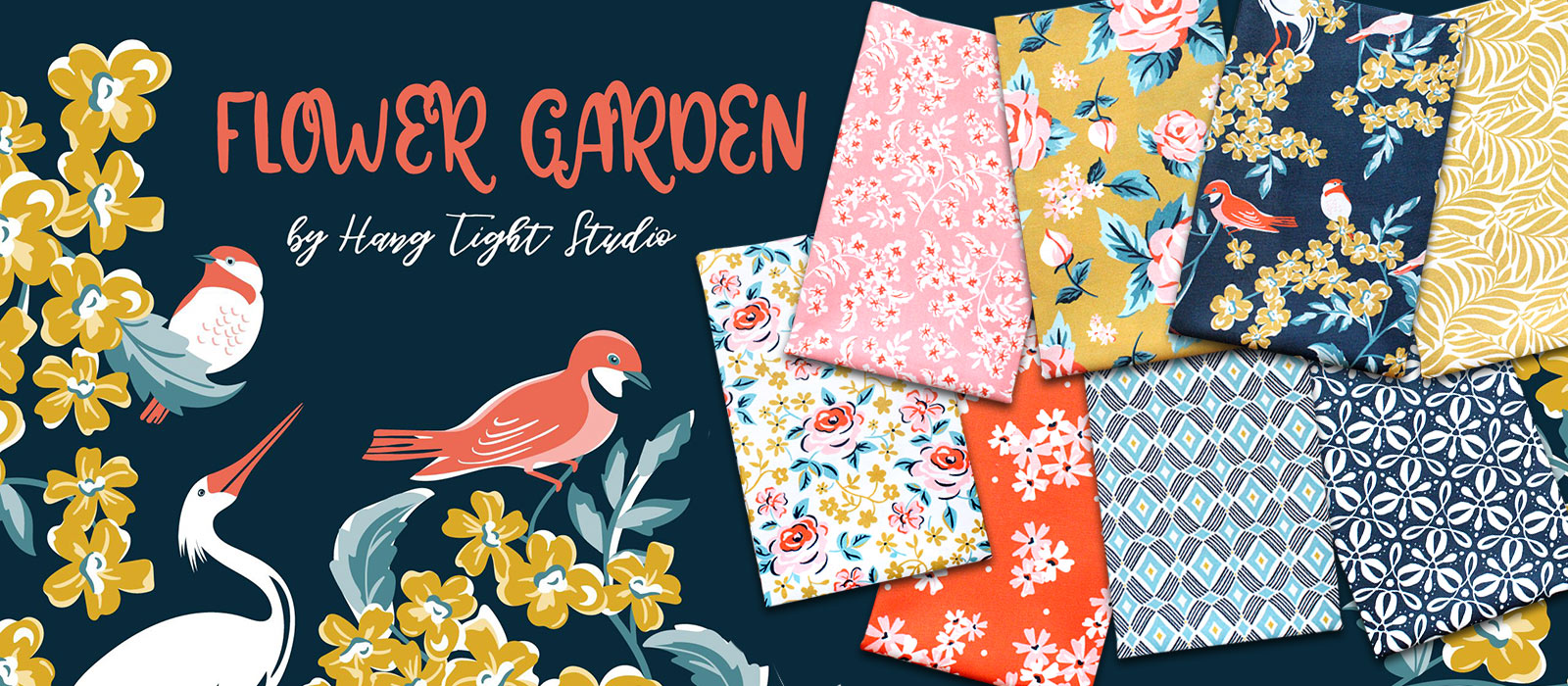 Cloud9 Fabrics Flower Garden Collection by Hang Tight Studio