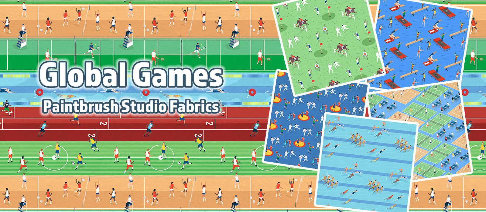 Paintbrush Studio Fabrics Global Games Collection by PBS Fabrics