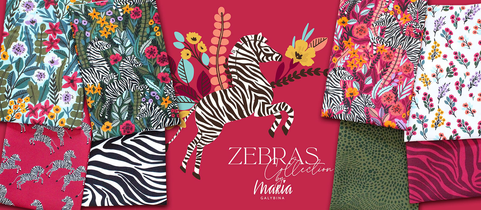 Cloud9 Fabrics Zebras Collection by Maria Galybina