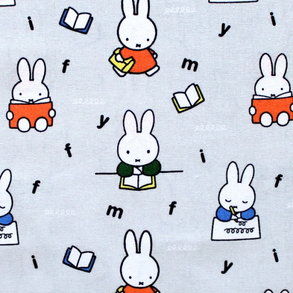 The Craft Cotton Company Miffy At School Writing ミッフィー かわいい 輸入生地通販ショップ