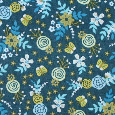 Felicity Fabrics Summer Garden in Blueberry 610024