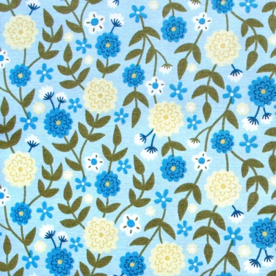 Felicity Fabrics Summer Garden in Blueberry 610025