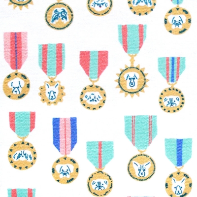 Paintbrush Studio Fabrics Best in Show 120-21556 Dog Medals