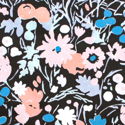 <img class='new_mark_img1' src='https://img.shop-pro.jp/img/new/icons20.gif' style='border:none;display:inline;margin:0px;padding:0px;width:auto;' />Birch Fabrics Kitty Garden JR-13 Wildflowers Midnight