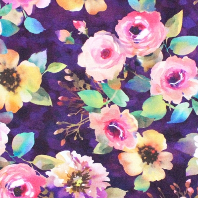 Michael Miller Fabrics Floral Fancy DCX9693-PURP Delicate Breeze Purple