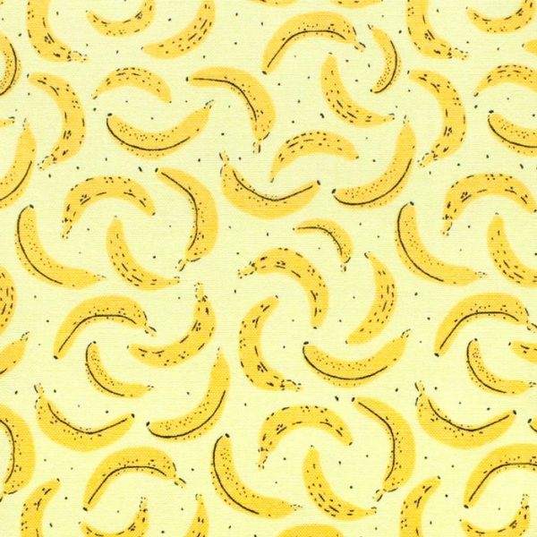 Camelot Fabrics Feelin' Fruity 30200205-1 Bananas Yellow / USAコットン・バナナ柄生地通販