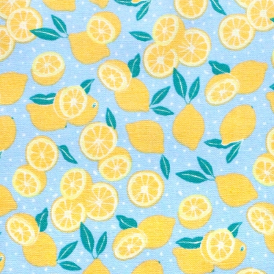 Camelot Fabrics Feelin' Fruity 30200208-1 Lemons Blue