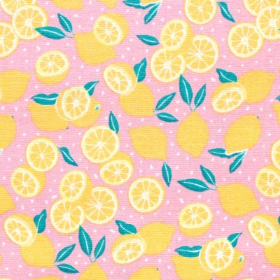 Camelot Fabrics Feelin' Fruity 30200208-2 Lemons Pink