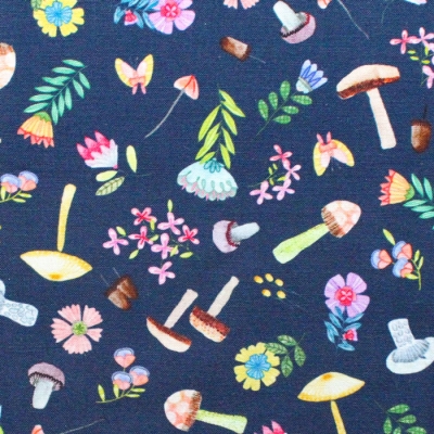 Michael Miller Fabrics Be Kind to Everything That Grows DDC9770-NAVY Woodland Whimsy Navy