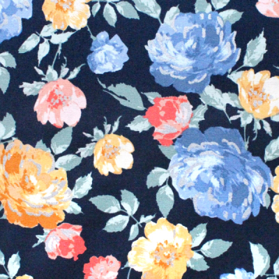 RJR Fabrics Summer Rose PS200-MI2M Lorraine Midnight Metallic