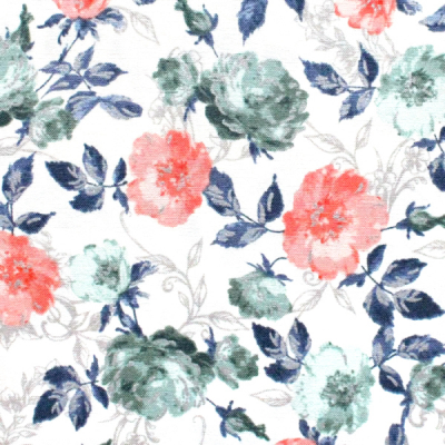 RJR Fabrics Summer Rose PS201-PA2M Marietta Papaya Metallic