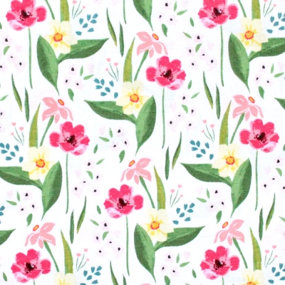 Windham Fabrics Cora 52360-1 Happy Floral White