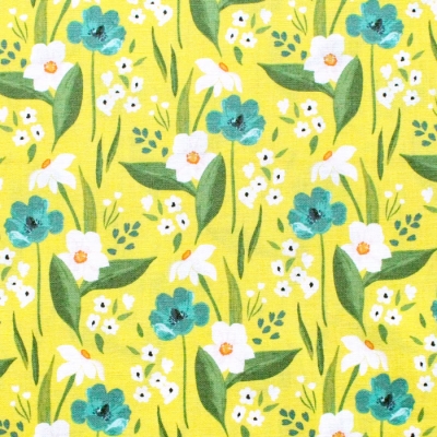 Windham Fabrics Cora 52360-3 Happy Floral Yellow