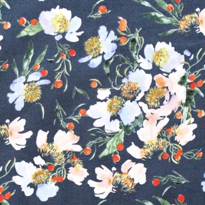 Windham Fabrics Wildflower 52253-9 Clair de Lune Midnight