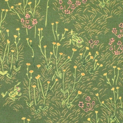 Windham Fabrics / West Hill / 52877-10 Tall Buttercups Pond Green