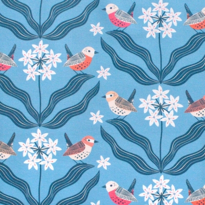Cloud9 Fabrics Tiny & Wild 227158 Wrens in The Ramsons