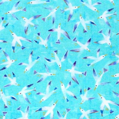Windham Fabrics Icy World 52971D-6 Seagulls Aqua
