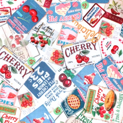 Timeless Treasures Cherry Pie CHERRY-CD1547 Packed Cherry Stamps