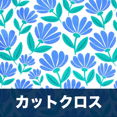 <img class='new_mark_img1' src='https://img.shop-pro.jp/img/new/icons20.gif' style='border:none;display:inline;margin:0px;padding:0px;width:auto;' />カットクロス Paintbrush Studio Fabrics Picnic 120-21192 Flowers Blue