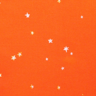 Windham Fabrics / Lucky Rabbit / 53247-11 Hand-Drawn Stars Red Orange