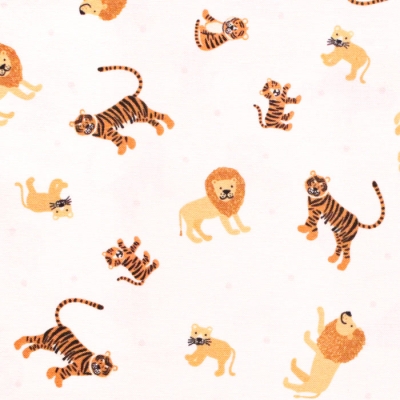 Lewis & Irene / Small Things Wild Animals SM53-1 Lions & Tigers Cream