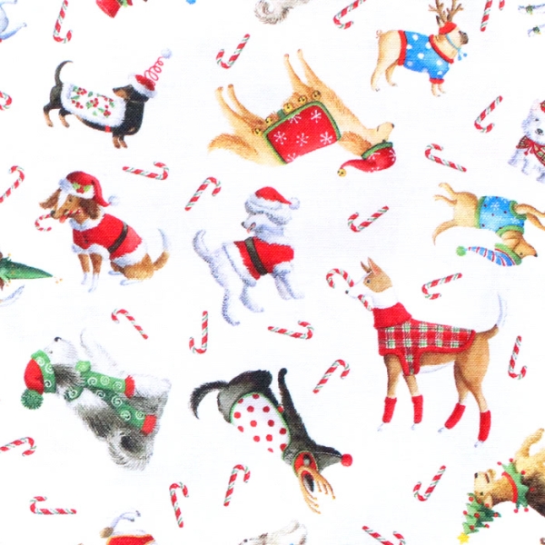 Robert Kaufman Fabrics Christmas Jamboree AUND-21111-287 Dogs Snow