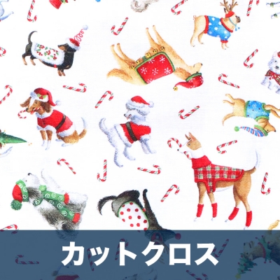 åȥ Robert Kaufman Fabrics Christmas Jamboree AUND-21111-287 Dogs Snow
