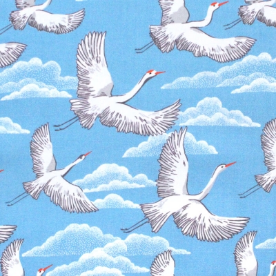 Cloud9 Fabrics / Baltic Woodland 227431 Flying Cranes