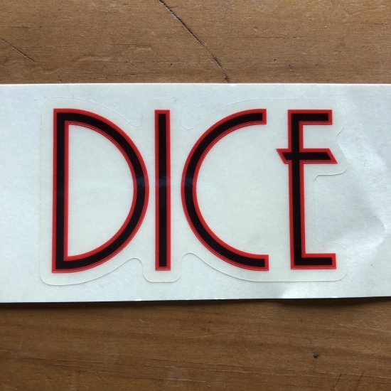 DICE ダイス 【LOGO SHEET STICKER】 黒赤 7cm 新品正規 ステッカー