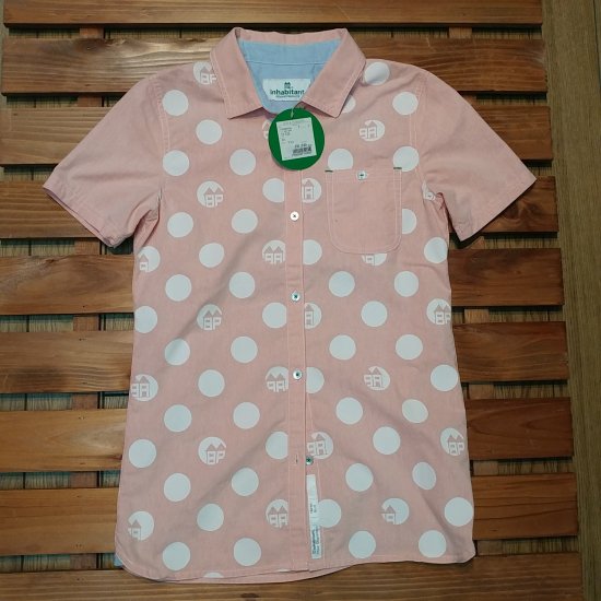 INHABITANT インハビタント 【DOT S/S SHIRTS】 IH332SS36 ピンク