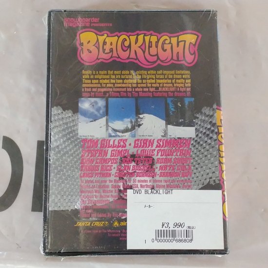 DVD スノーボード 2001 【Blacklight】 Blacklight Entertainment／Standard Films 新品正規（郵便）  - 横乗り系PROSHOP・スポランです。自然を相手に楽しい「あそび」を提案します。