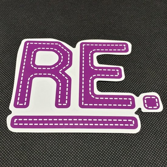 REVOLT リボルト 【Re LOGO SHEET STICKER】紫 14×11cm 新品正規 ステッカー（郵便） -  横乗り系PROSHOP・スポランです。自然を相手に楽しい「あそび」を提案します。