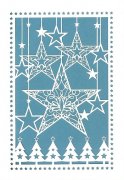 ☆XQR2868　クリスマスカード　スター （レーザーカット加工）の商品画像