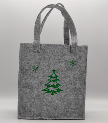 【在庫限り】 フェルトバッグ小　ツリー緑　11-1085 felt bag tree green 18x20x4.5cmの商品画像