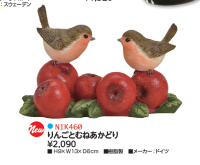 【申し訳ありません　品切れです】りんごとむねあかどり NIK460の商品画像