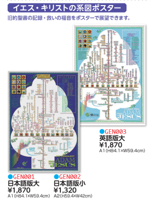 【DAG掲載】イエス・キリストの系図ポスター日本語版大（A1サイズ）　GEN001の商品画像