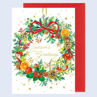 クリスマスカード S200-138 リース　（56148）の商品画像