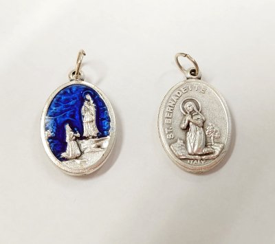 （メダイ）聖ベルナデッタとルルドの聖母＆聖ベルナデッタの商品画像