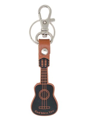 革製キーホルダー ギター（50794）の商品画像
