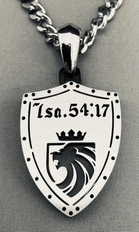 1611シールド・ネックレス（男性向け）Isaiah 54:17 (676763