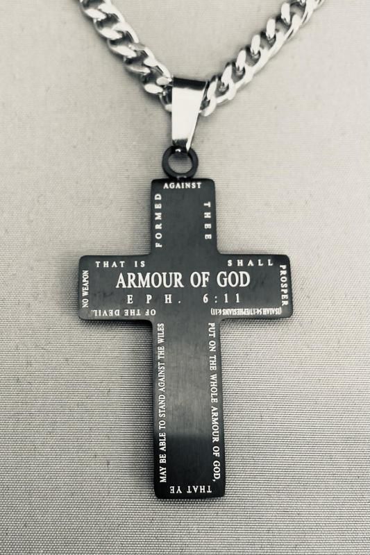 期間限定☆送料無料】茨の冠アイアンクロスBlack・ネックレス 男性向け