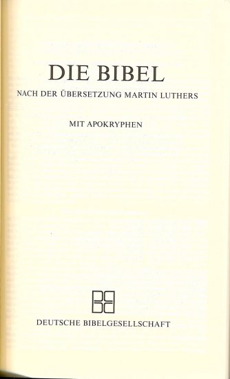 ドイツ語 旧新約聖書続編付 ルター訳 1521AP | 聖書やキリスト教書籍の通販サイト - バイブルハウス南青山