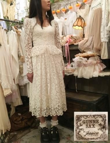 GUNNE SAX 70's եȥܥ졼ۥ磻Ȥڥץԡ Size:S