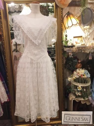 GUNNE SAX 80's 졼ӥå顼ۥ磻ȥԡ Size:9/10