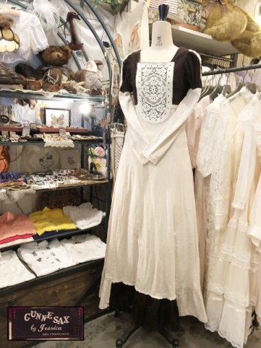 GUNNE SAX 60's コーデュロイ切替ロングワンピース 黒タグ Size:約S