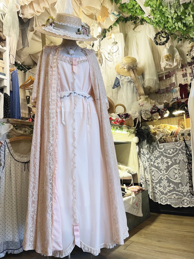 Vintage Nightie ODETTE BARSA 60's フロントレースロングシアー