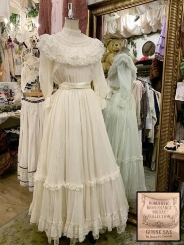 GUNNE SAX 80's ブライダルタグ クリームホワイトウェディングドレス 