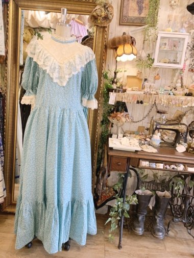 vintage小花柄ドレス